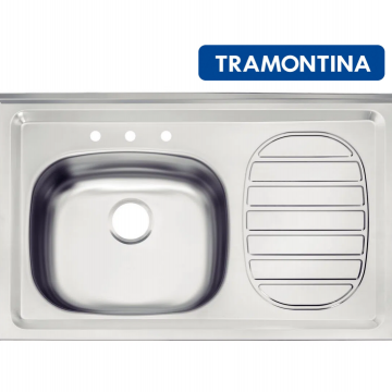 TARJA PARA FREGADERO INOX. 80 X 50 DERECHA 